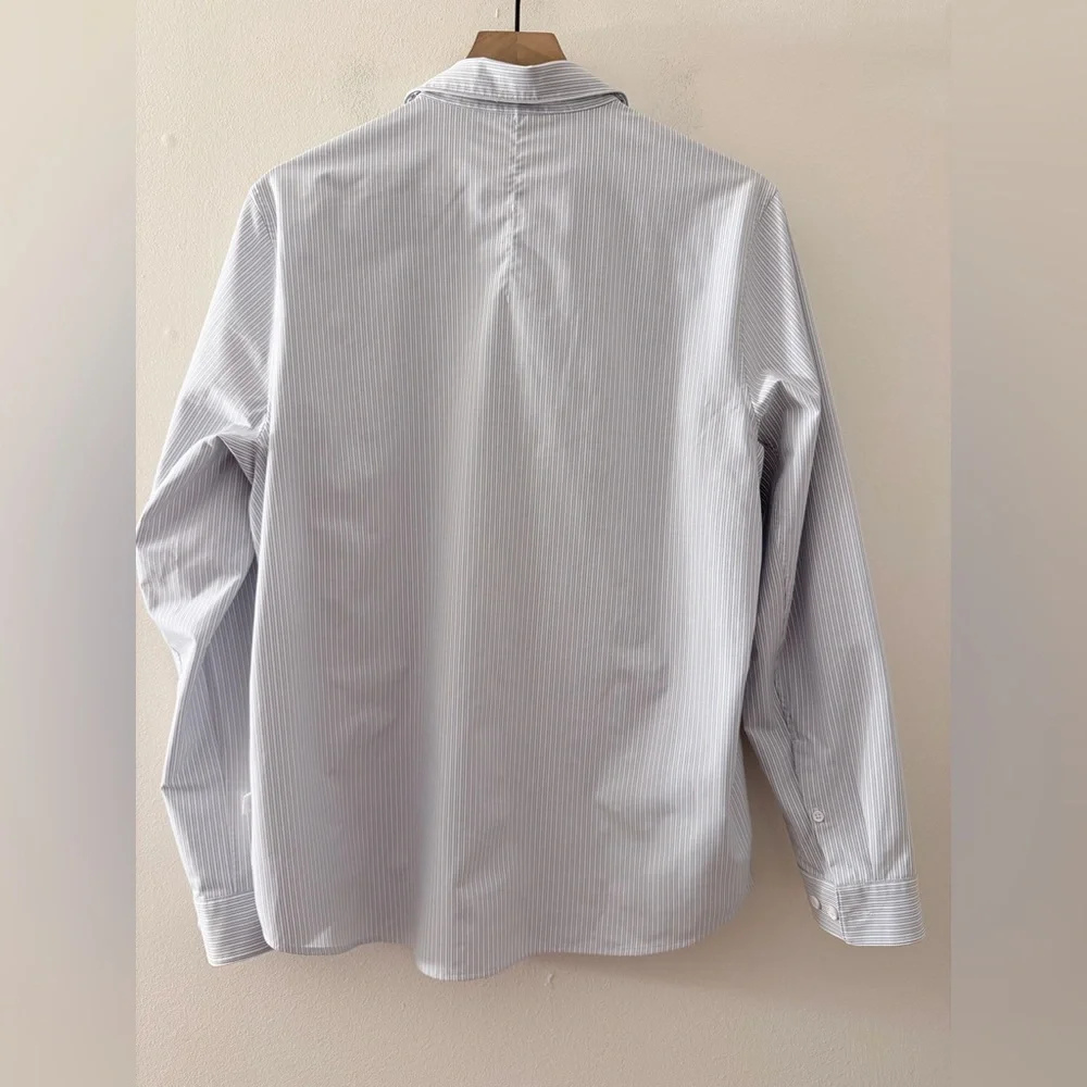 LULULEMON New Venture Classic Fit button up Shirt Blue Stripe - Picture 2 of 8